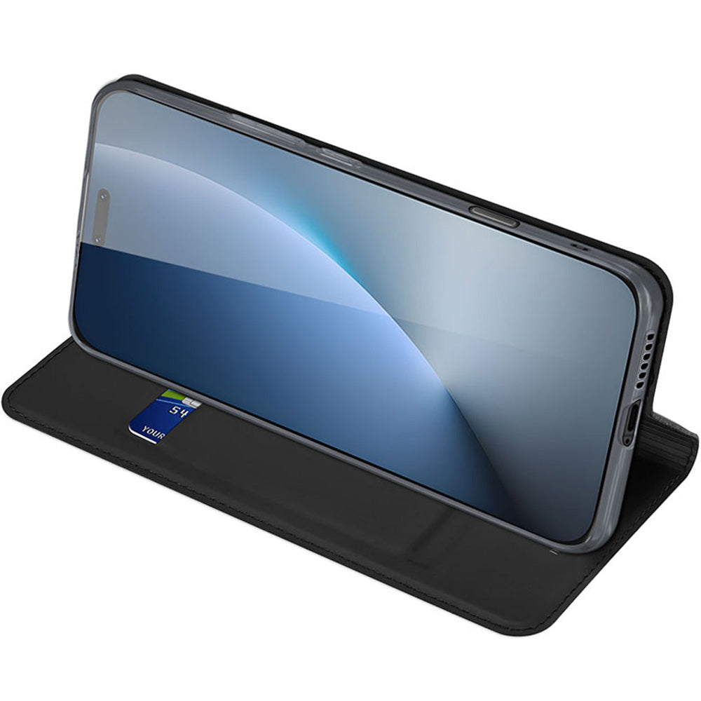 Handyhülle mit Klappe für Honor Magic8 Pro, Dux Ducis Skin Pro, Schwarz