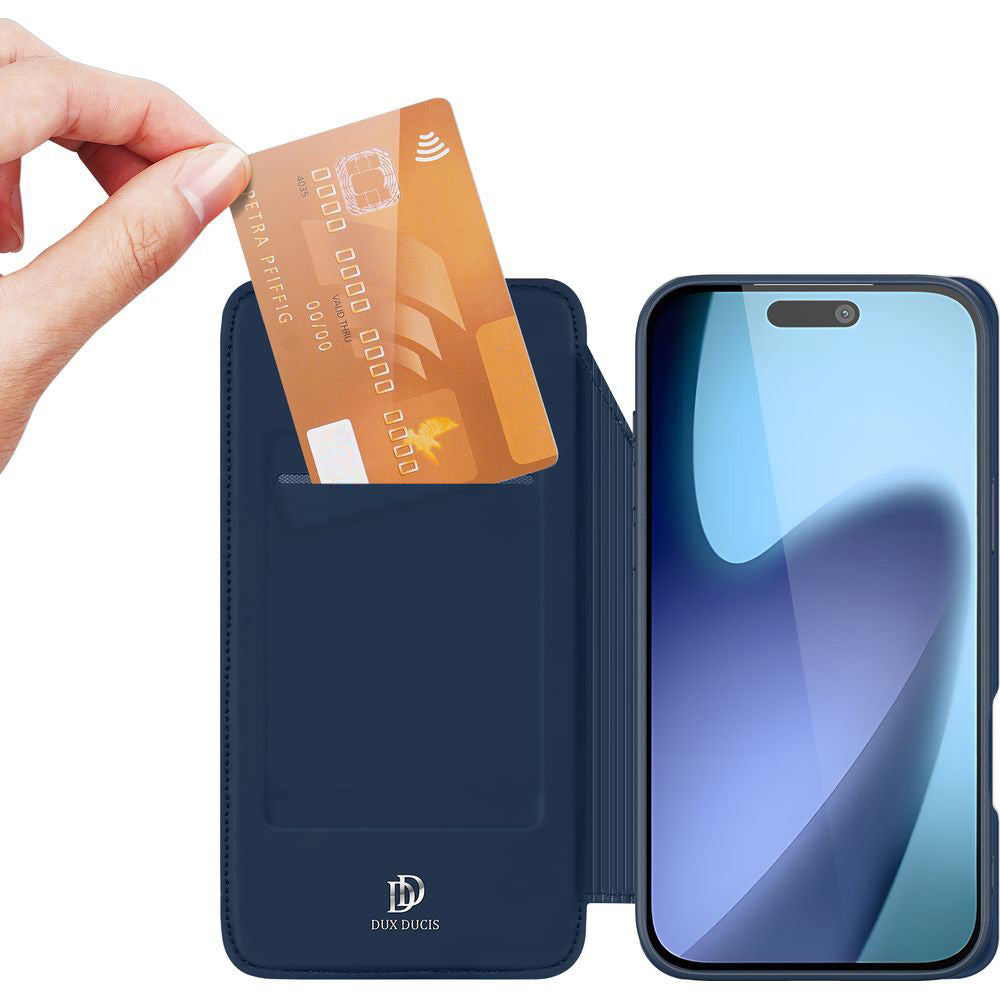 Handyhülle mit Klappe für iPhone Air, Dux Ducis Skin Pro, Dunkelblau