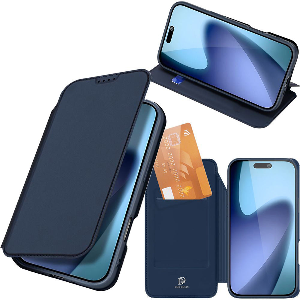 Handyhülle mit Klappe für iPhone Air, Dux Ducis Skin Pro, Dunkelblau