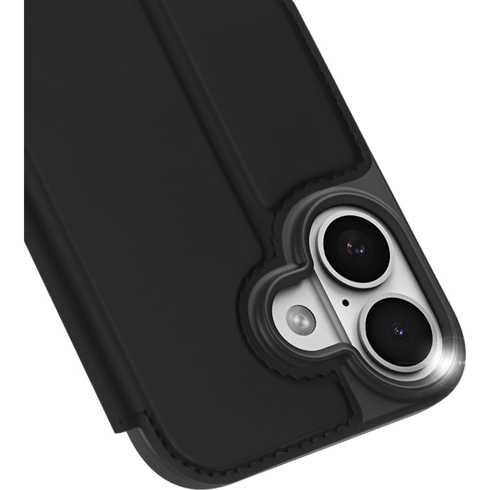 Handyhülle mit Klappe für iPhone 17, Dux Ducis Skin Pro, Schwarz