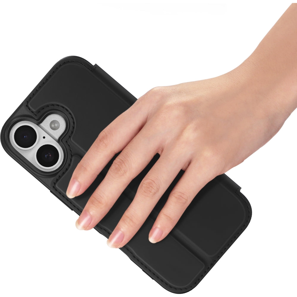 Handyhülle mit Klappe für iPhone 17, Dux Ducis Skin Pro, Schwarz
