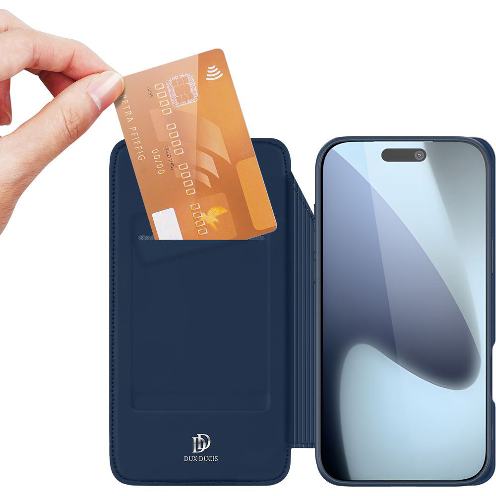 Handyhülle mit Klappe für iPhone 17 Pro Max, Dux Ducis Skin Pro, Dunkelblau