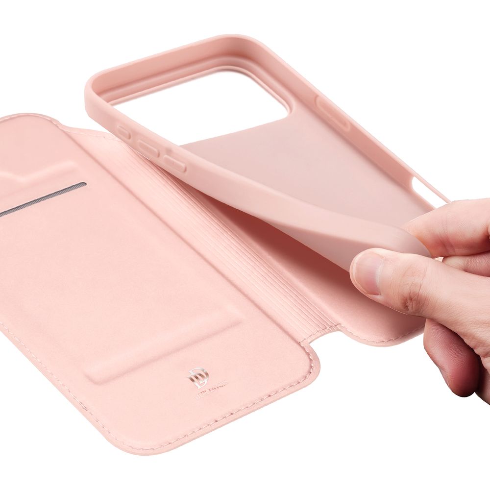 Handyhülle mit Klappe für iPhone 17 Pro, Dux Ducis Skin Pro, Rosa