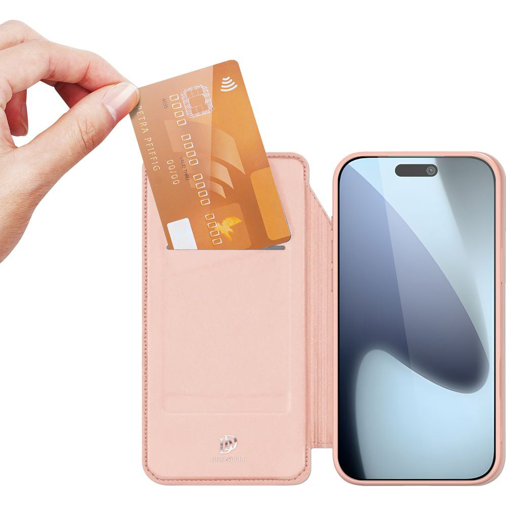 Handyhülle mit Klappe für iPhone 17 Pro, Dux Ducis Skin Pro, Rosa