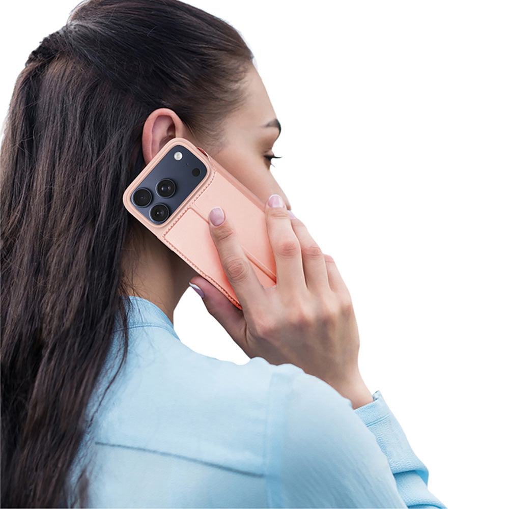 Handyhülle mit Klappe für iPhone 18 Pro / 17 Pro, Dux Ducis Skin Pro, Rosagold (10/11)
