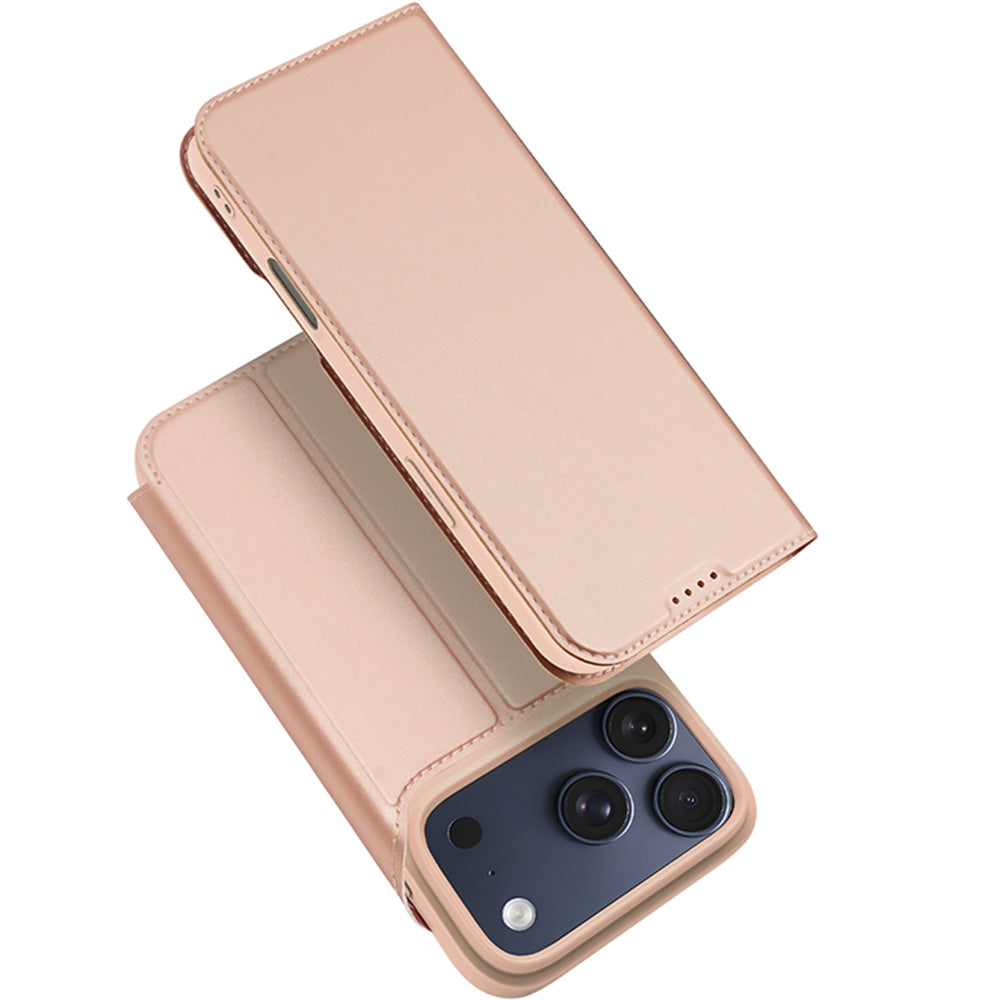 Handyhülle mit Klappe für iPhone 18 Pro / 17 Pro, Dux Ducis Skin Pro, Rosagold (4/11)
