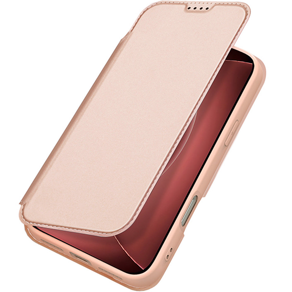 Handyhülle mit Klappe für iPhone 18 Pro / 17 Pro, Dux Ducis Skin Pro, Rosagold (6/11)