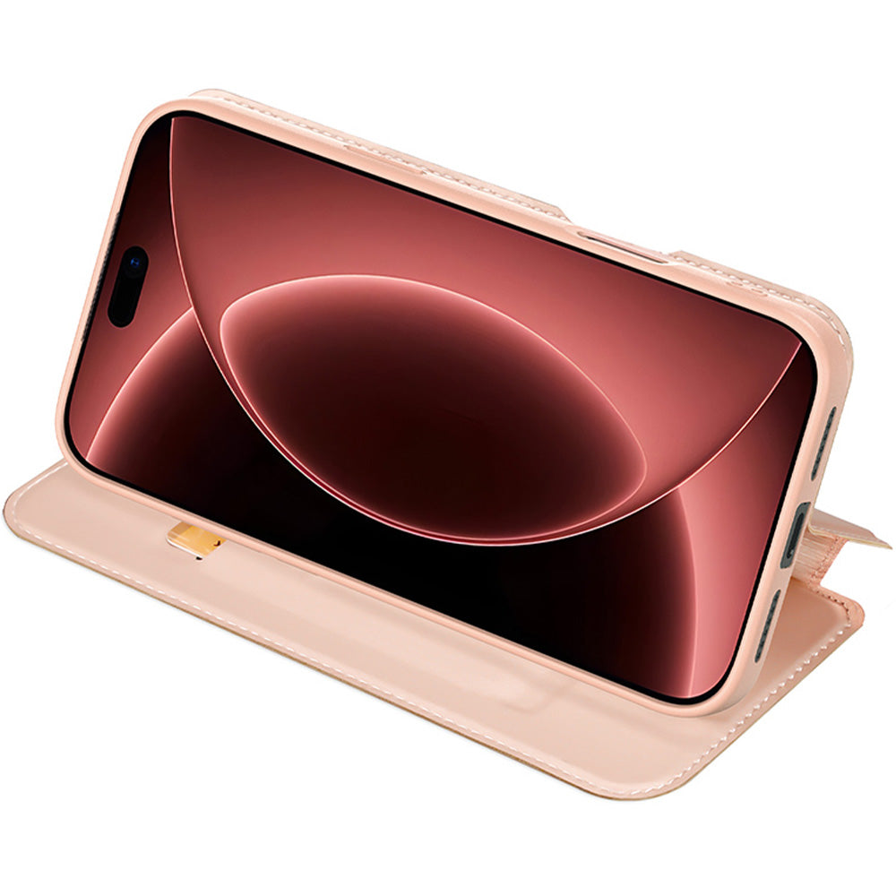 Handyhülle mit Klappe für iPhone 18 Pro / 17 Pro, Dux Ducis Skin Pro, Rosagold (7/11)