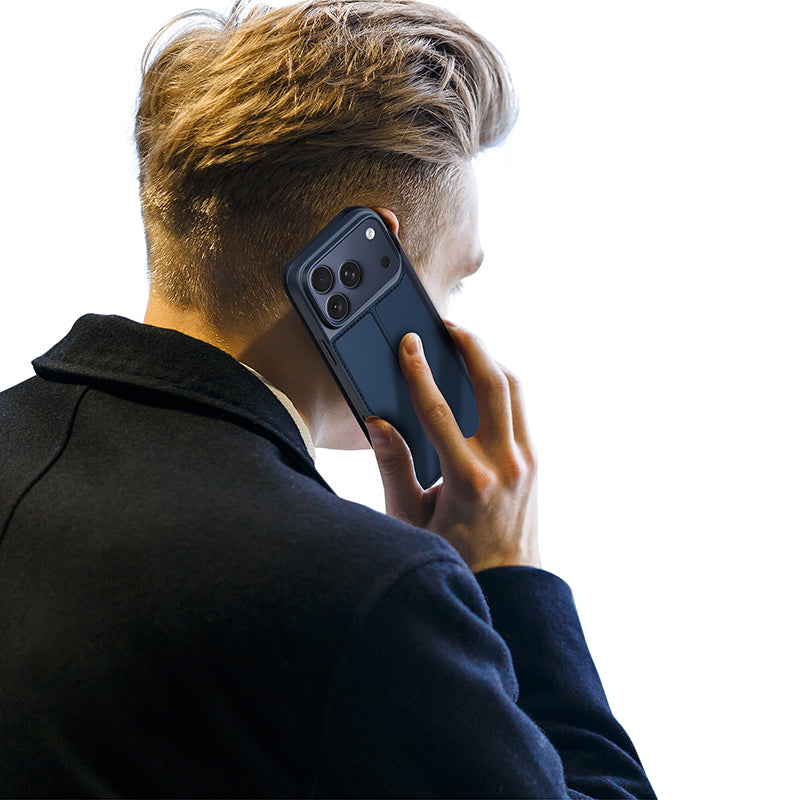 Handyhülle mit Klappe für iPhone 18 Pro Max / 17 Pro Max, Dux Ducis Skin Pro, Dunkelblau (10/11)