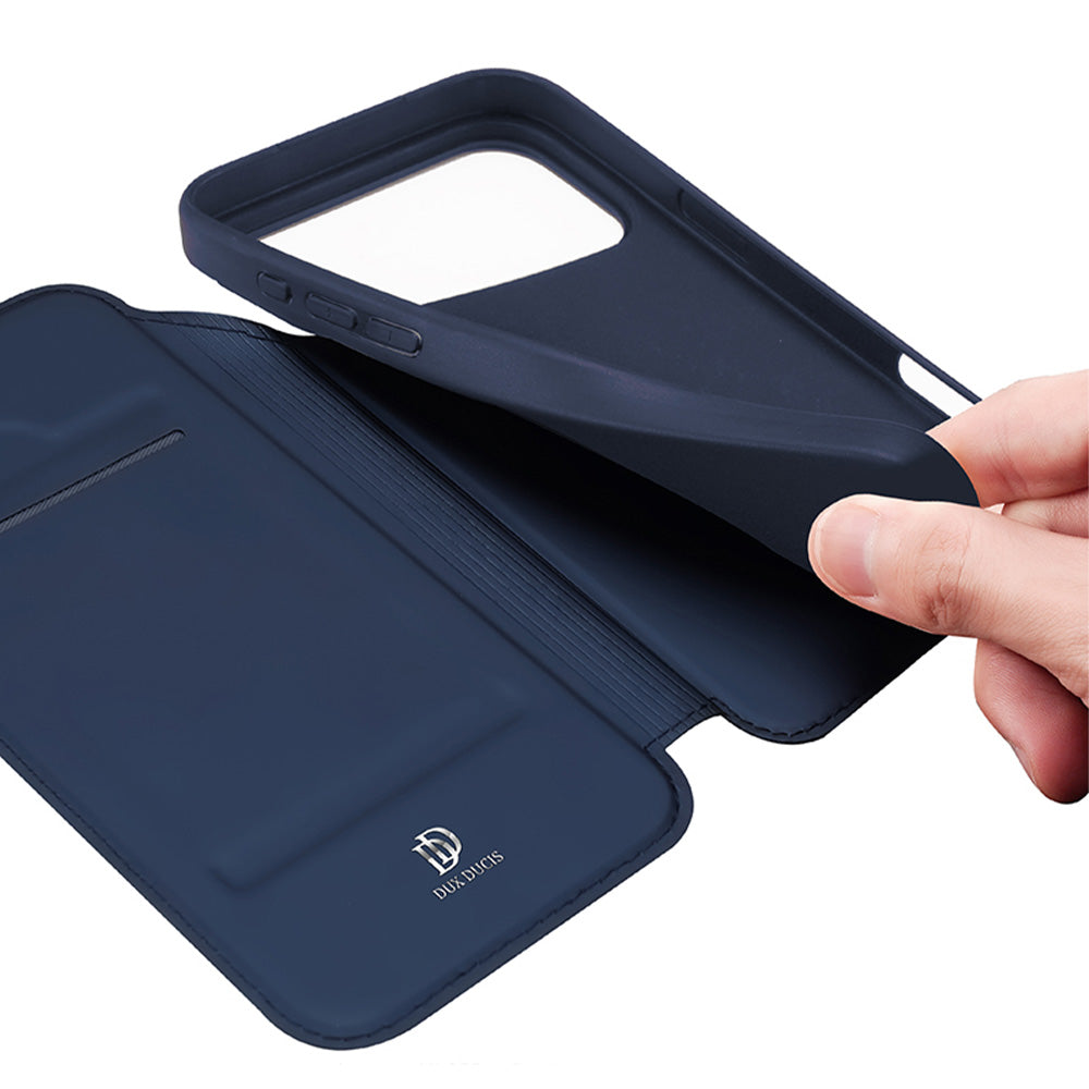 Handyhülle mit Klappe für iPhone 18 Pro Max / 17 Pro Max, Dux Ducis Skin Pro, Dunkelblau (9/11)