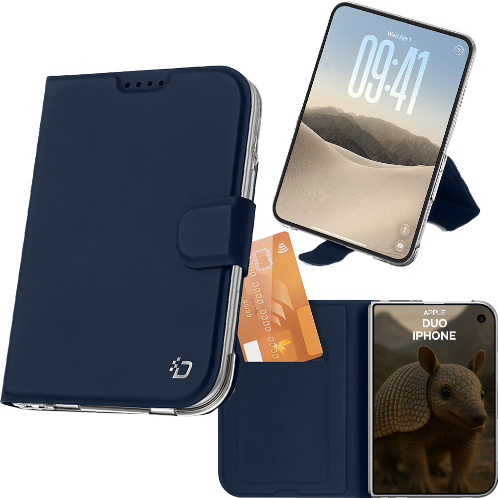 Handyhülle mit Klappe für iPhone Duo, Dux Ducis Skin Pro, Dunkelblau (1/11)