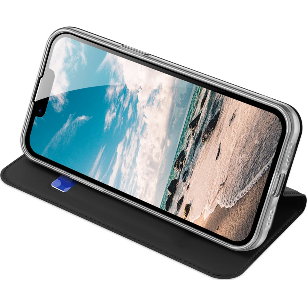 Handyhülle mit Klappe für iPhone 17e / 16e, Dux Ducis Skin Pro, Schwarz