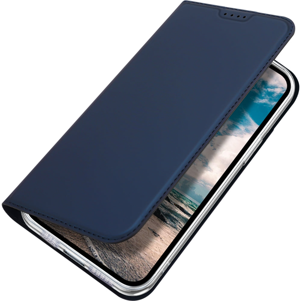 Handyhülle mit Klappe für iPhone 17e / 16e, Dux Ducis Skin Pro, Dunkelblau