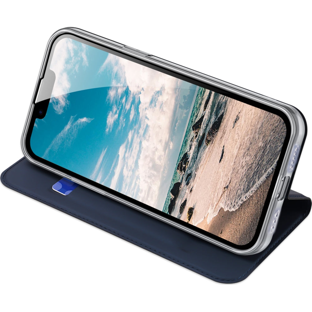 Handyhülle mit Klappe für iPhone 17e / 16e, Dux Ducis Skin Pro, Dunkelblau