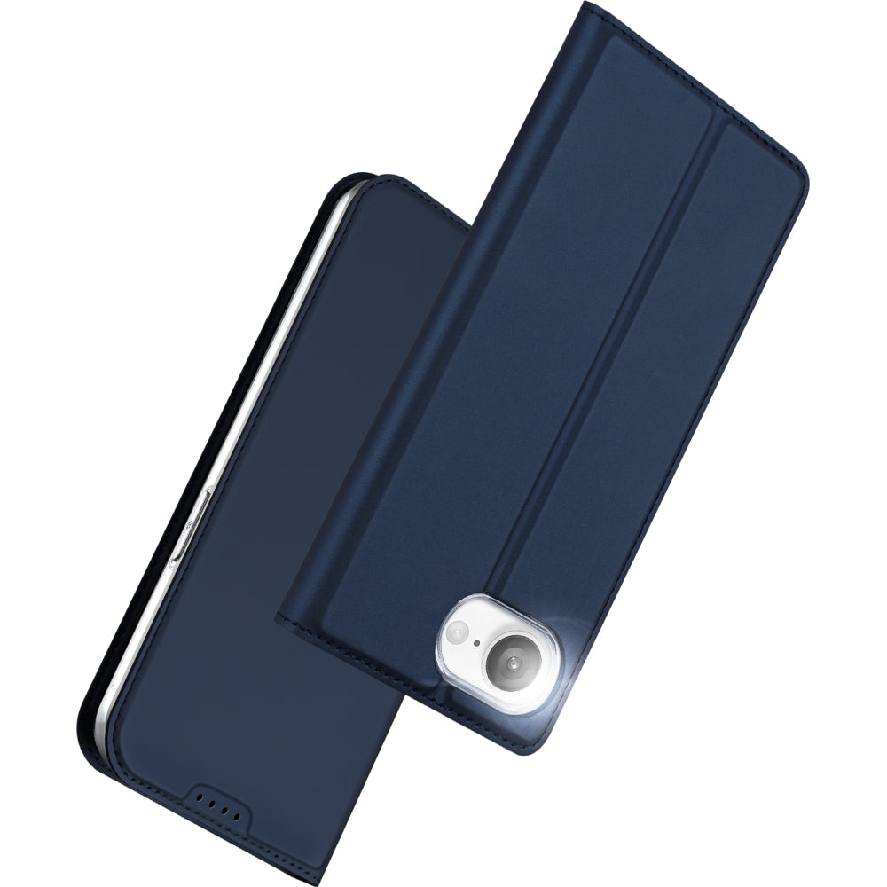 Handyhülle mit Klappe für iPhone 17e / 16e, Dux Ducis Skin Pro, Dunkelblau