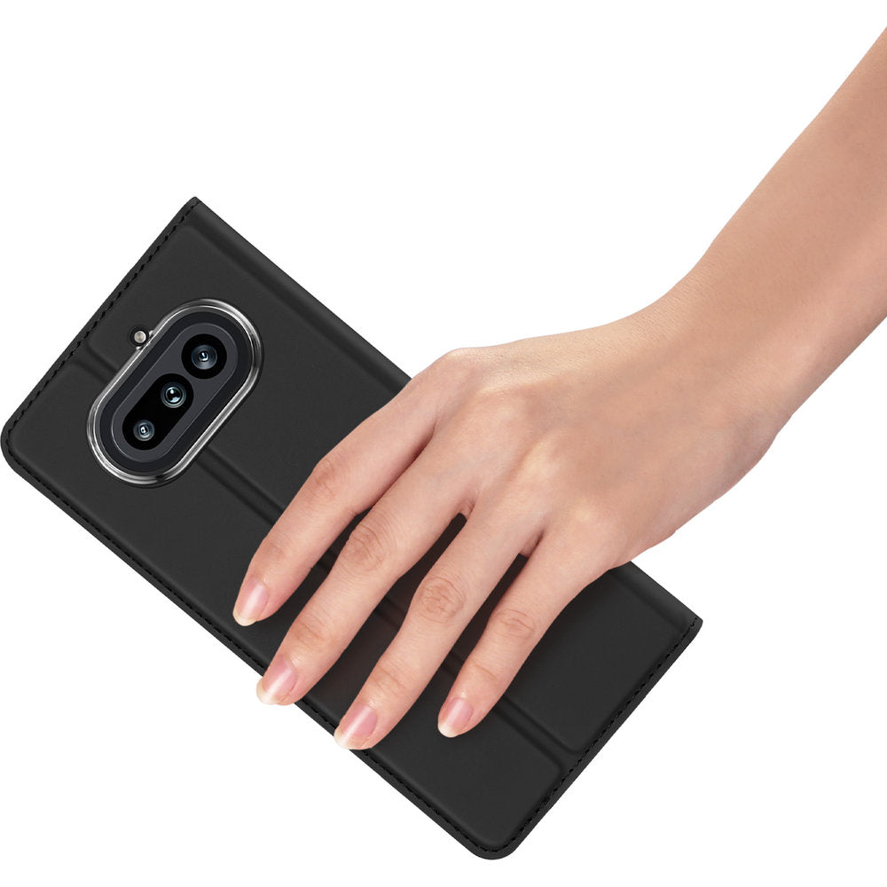 Handyhülle mit Klappe für Nothing Phone 4a, Dux Ducis Skin Pro, Schwarz