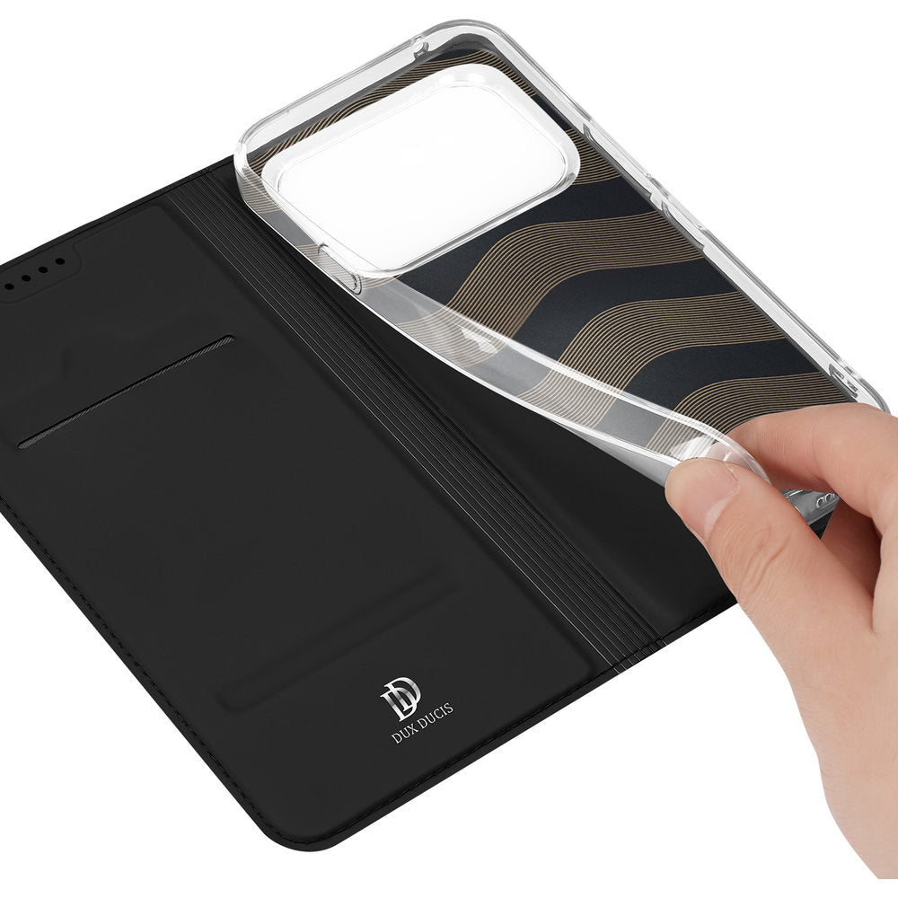 Handyhülle mit Klappe für Nothing Phone 4a Pro, Dux Ducis Skin Pro, Schwarz