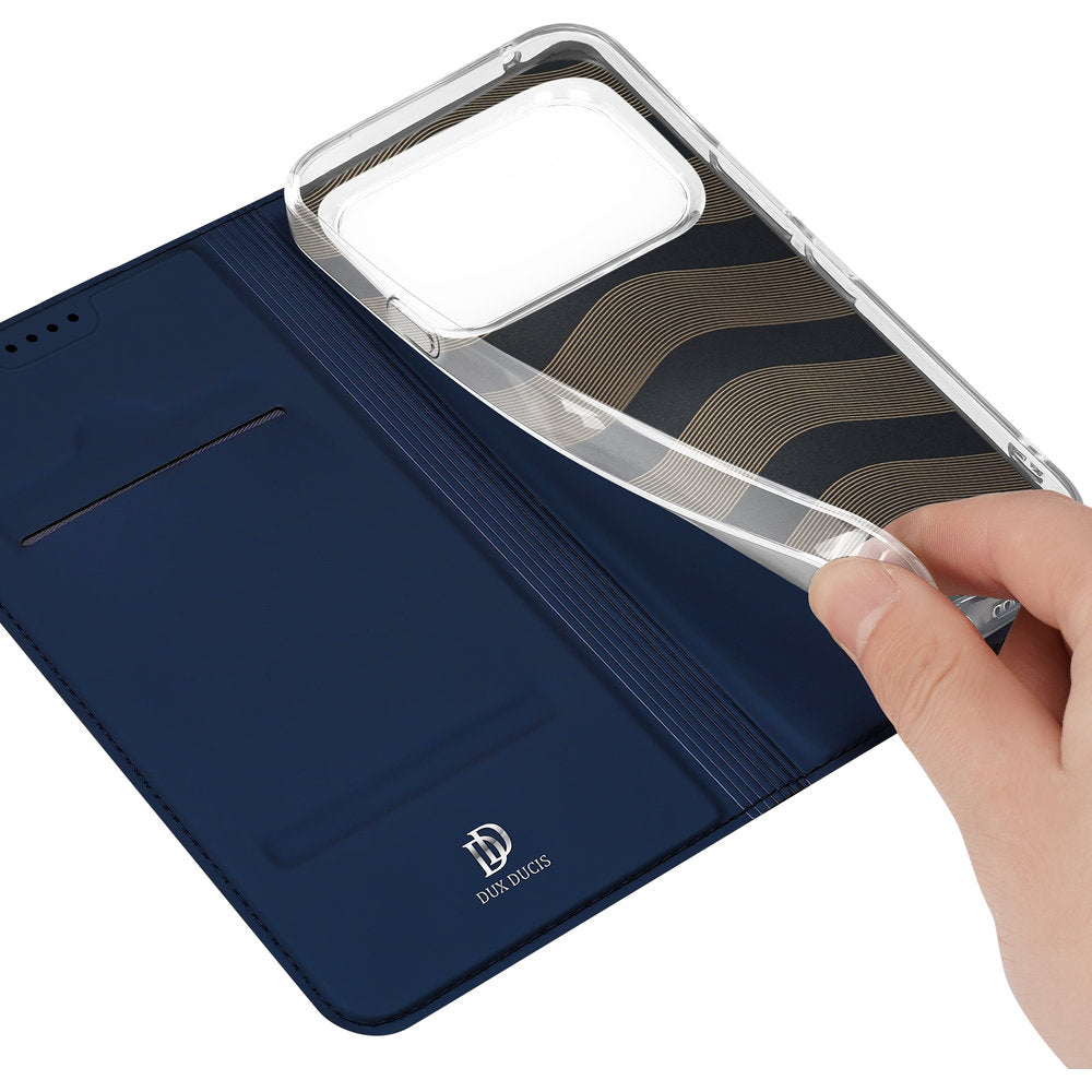 Handyhülle mit Klappe für Nothing Phone 4a Pro, Dux Ducis Skin Pro, Dunkelblau