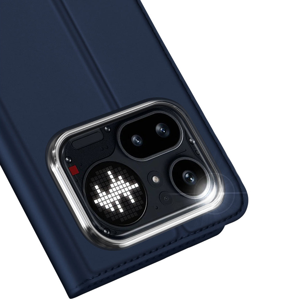 Handyhülle mit Klappe für Nothing Phone 4a Pro, Dux Ducis Skin Pro, Dunkelblau