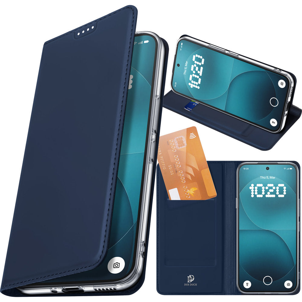 Handyhülle mit Klappe für Nothing Phone 4a Pro, Dux Ducis Skin Pro, Dunkelblau