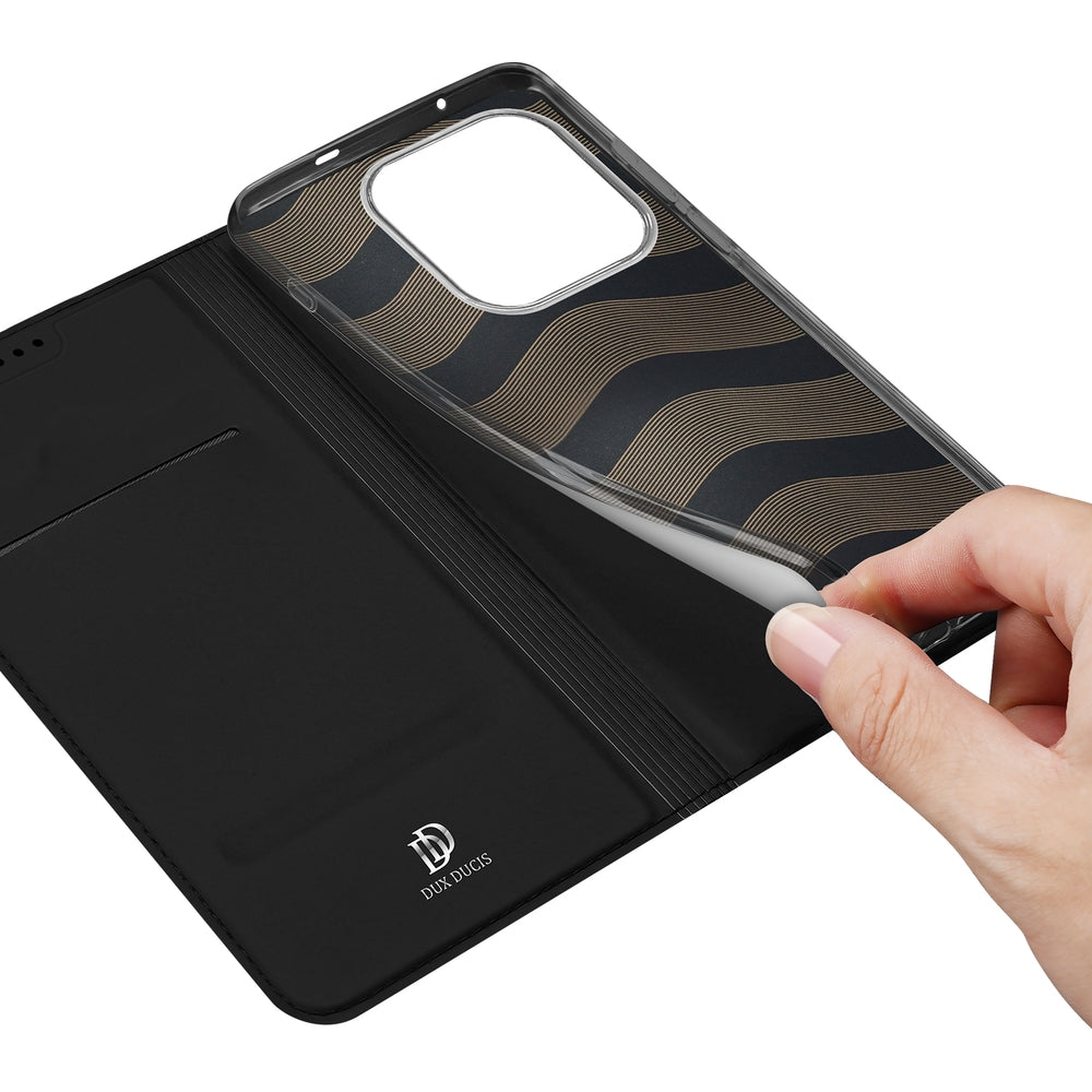 Handyhülle mit Klappe für OnePlus 15, Dux Ducis Skin Pro, Schwarz
