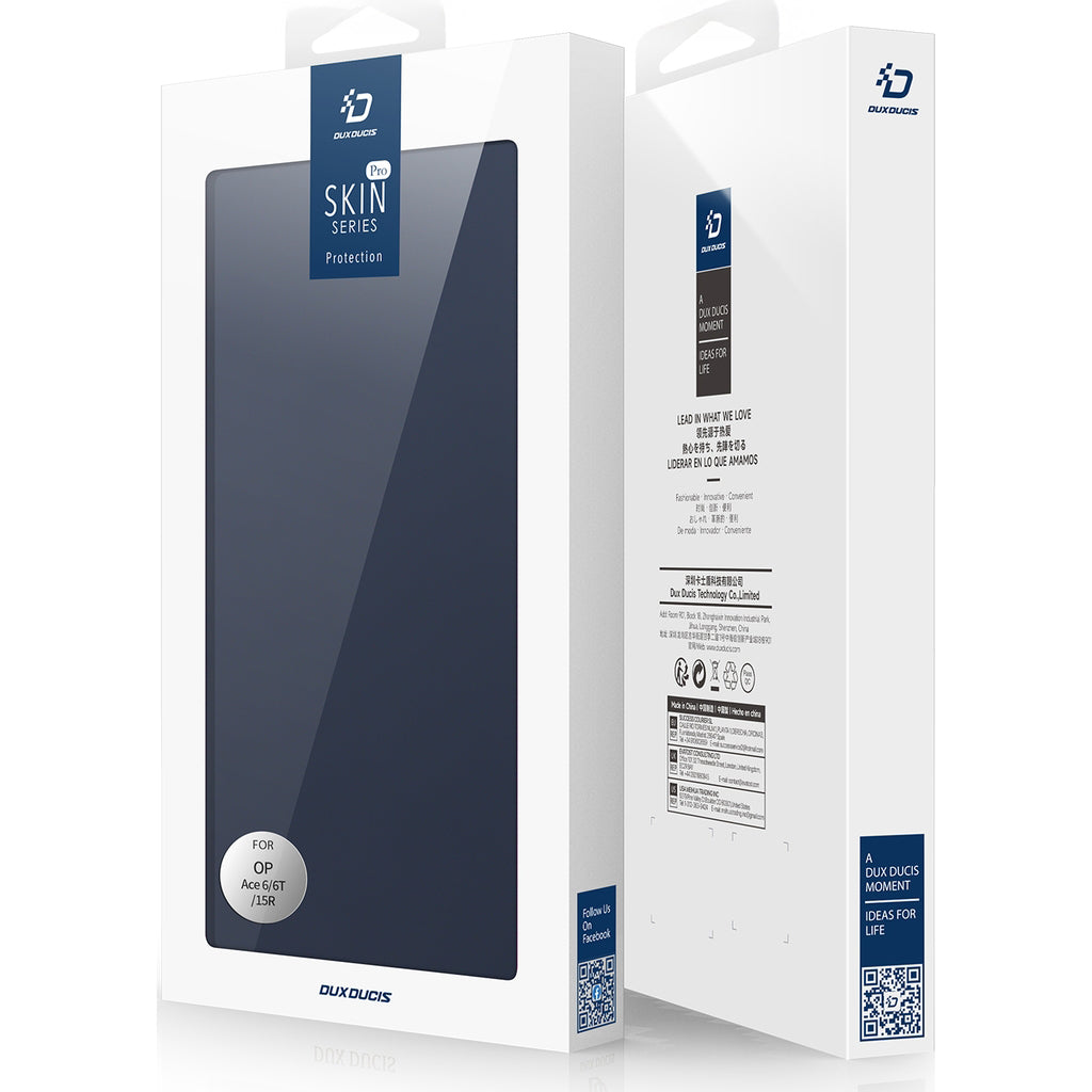 Handyhülle mit Klappe für OnePlus 15R, Dux Ducis Skin Pro, Dunkelblau