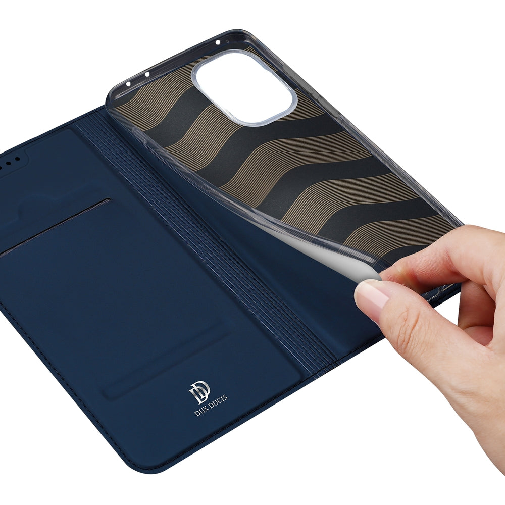 Handyhülle mit Klappe für OnePlus 15R, Dux Ducis Skin Pro, Dunkelblau
