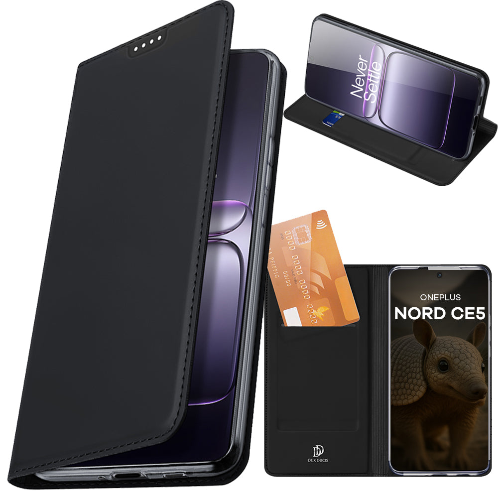 Handyhülle mit Klappe für OnePlus Nord CE5, Dux Ducis Skin Pro, Schwarz