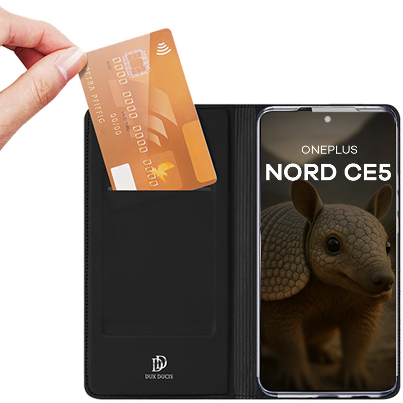 Handyhülle mit Klappe für OnePlus Nord CE5, Dux Ducis Skin Pro, Schwarz