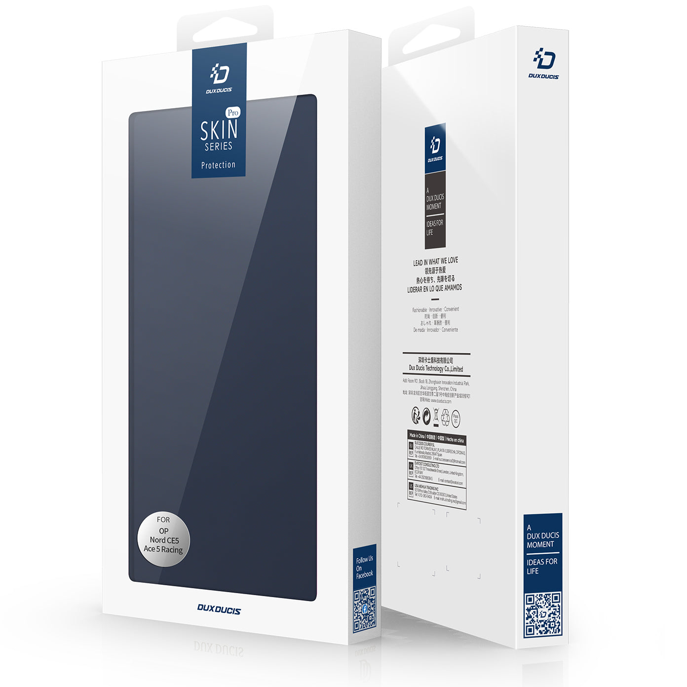 Handyhülle mit Klappe für OnePlus Nord CE5, Dux Ducis Skin Pro, Dunkelblau
