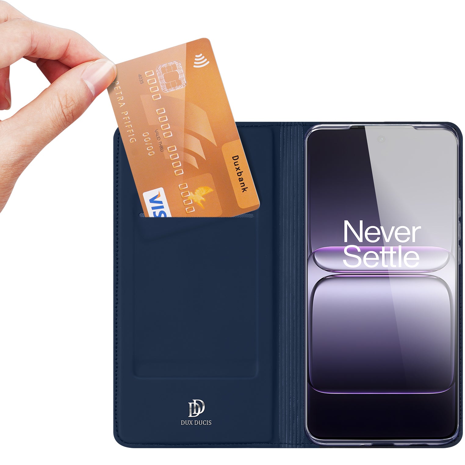Handyhülle mit Klappe für OnePlus Nord CE5, Dux Ducis Skin Pro, Dunkelblau