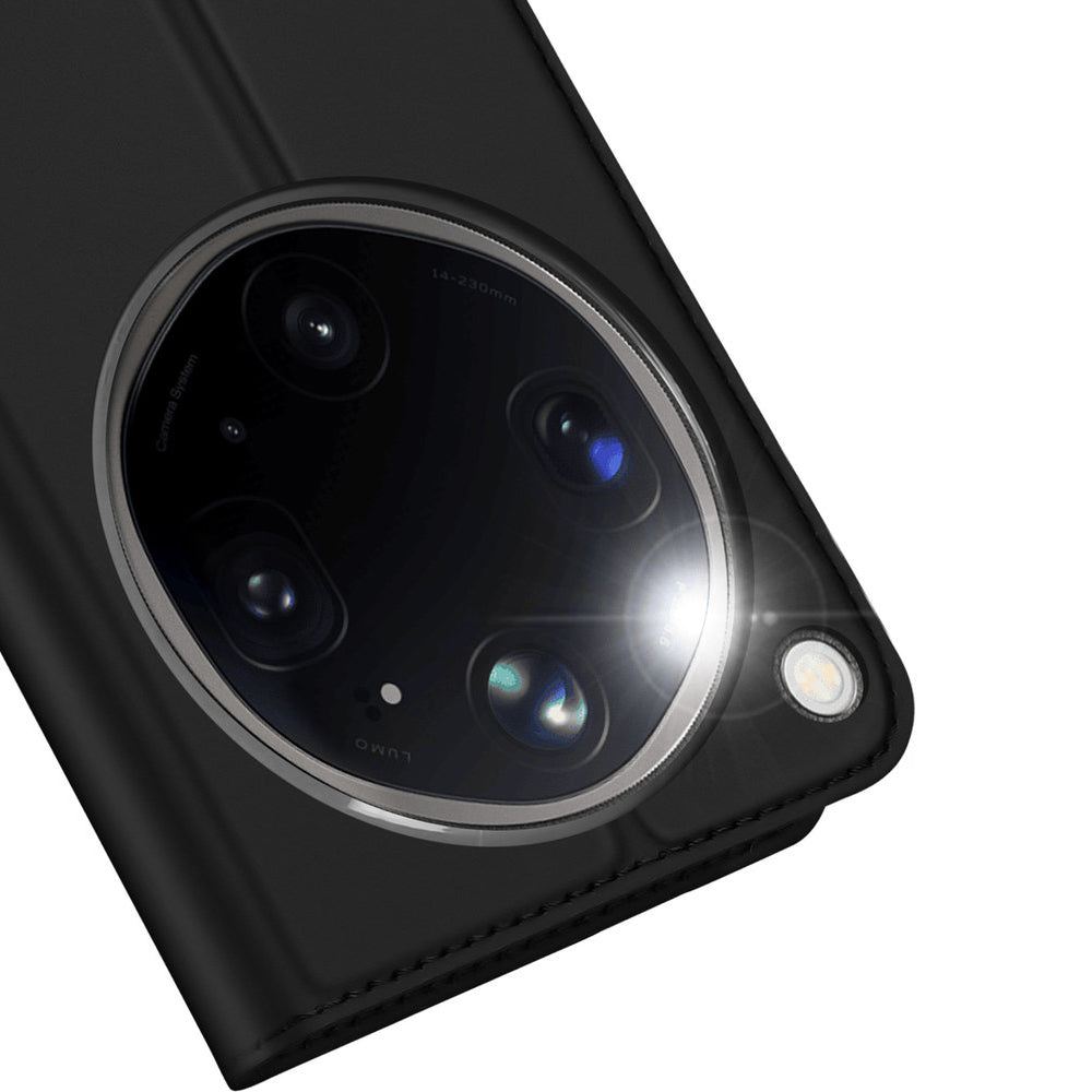 Handyhülle mit Klappe für Oppo Find X9 Ultra, Dux Ducis Skin Pro, Schwarz