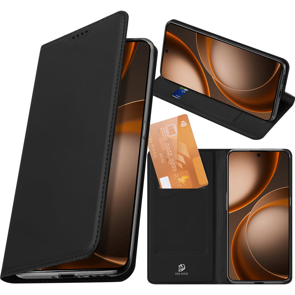 Handyhülle mit Klappe für Oppo Find X9 Ultra, Dux Ducis Skin Pro, Schwarz