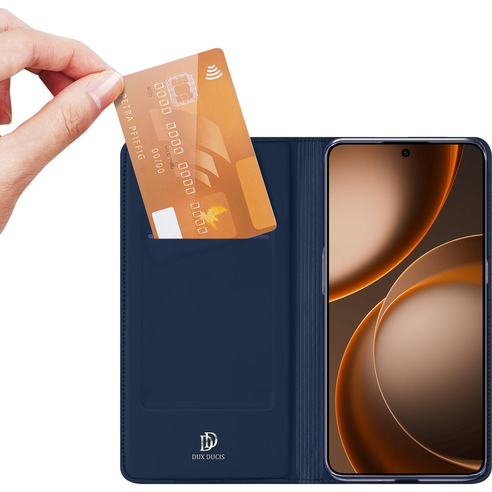 Handyhülle mit Klappe für Oppo Find X9 Ultra, Dux Ducis Skin Pro, Dunkelblau