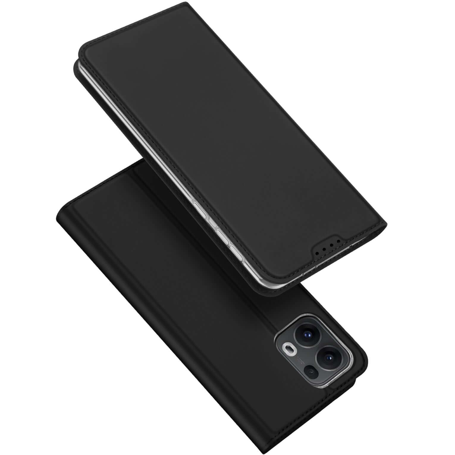 Handyhülle mit Klappe für OPPO Reno13 Pro, Dux Ducis Skin Pro, Schwarz