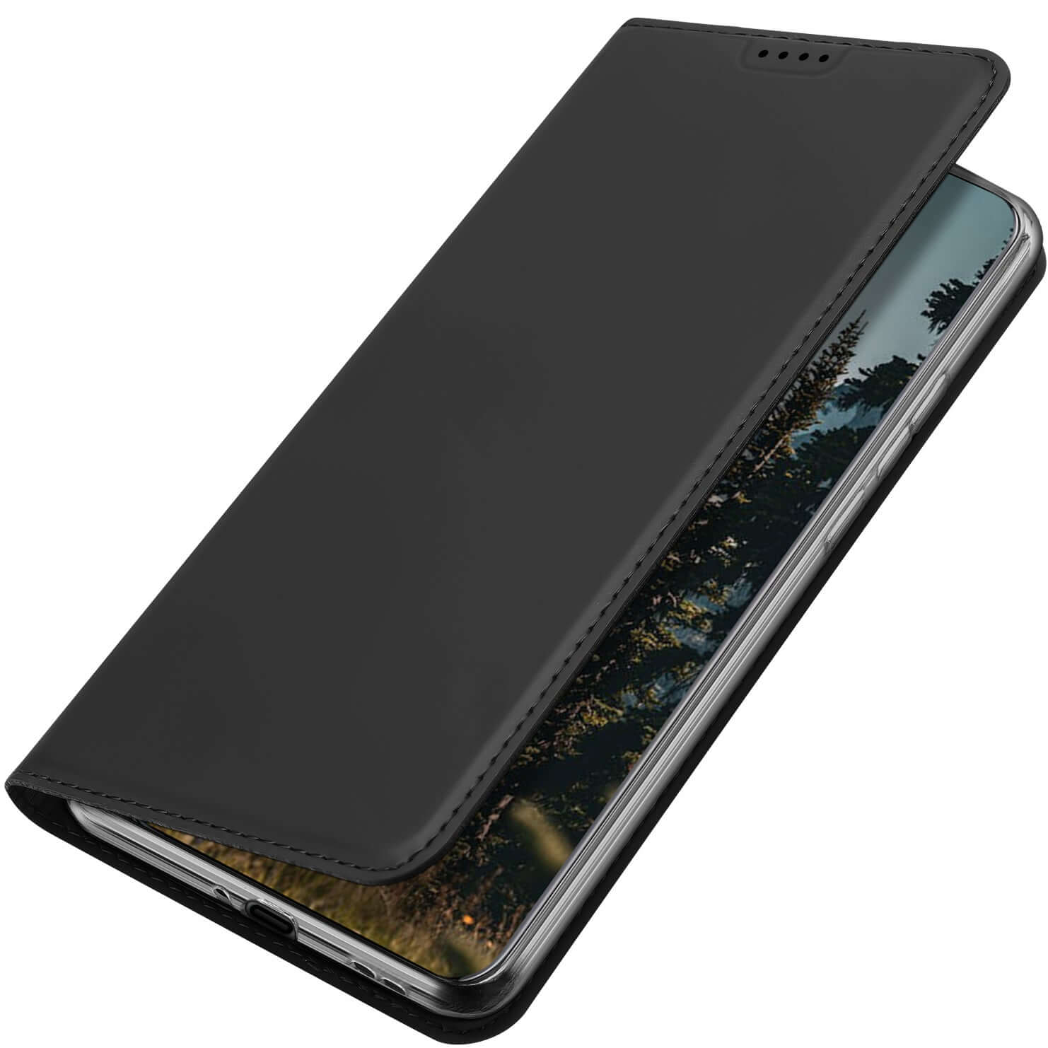 Handyhülle mit Klappe für OPPO Reno13 Pro, Dux Ducis Skin Pro, Schwarz
