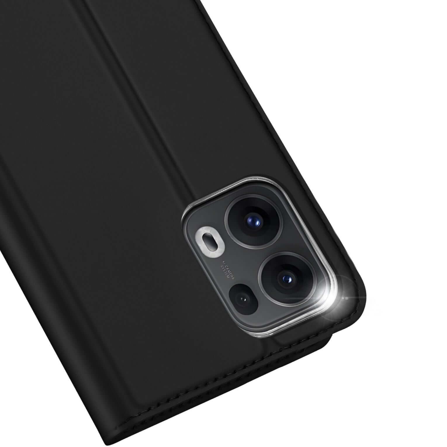 Handyhülle mit Klappe für OPPO Reno13 Pro, Dux Ducis Skin Pro, Schwarz
