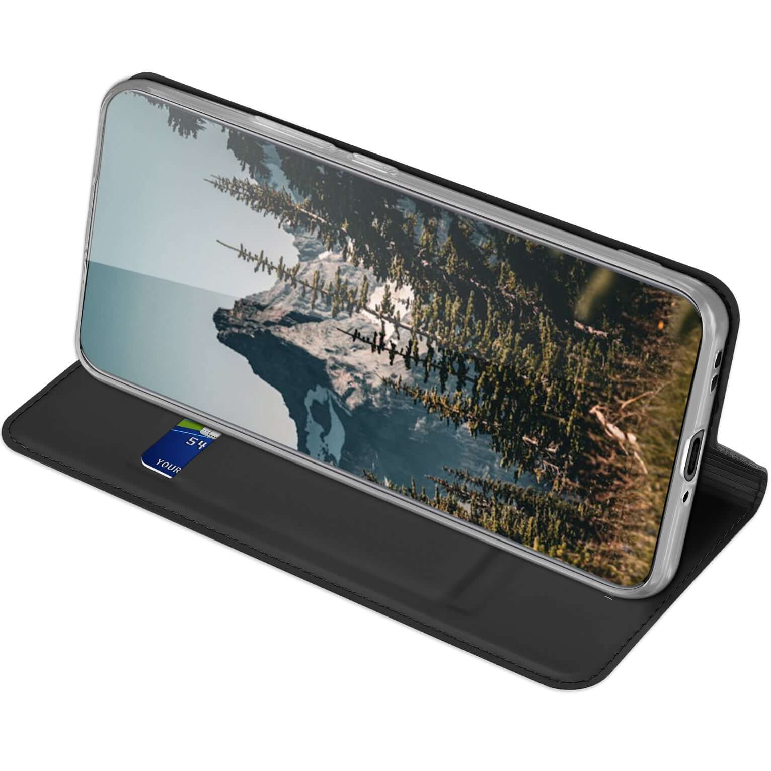 Handyhülle mit Klappe für OPPO Reno13 Pro, Dux Ducis Skin Pro, Schwarz