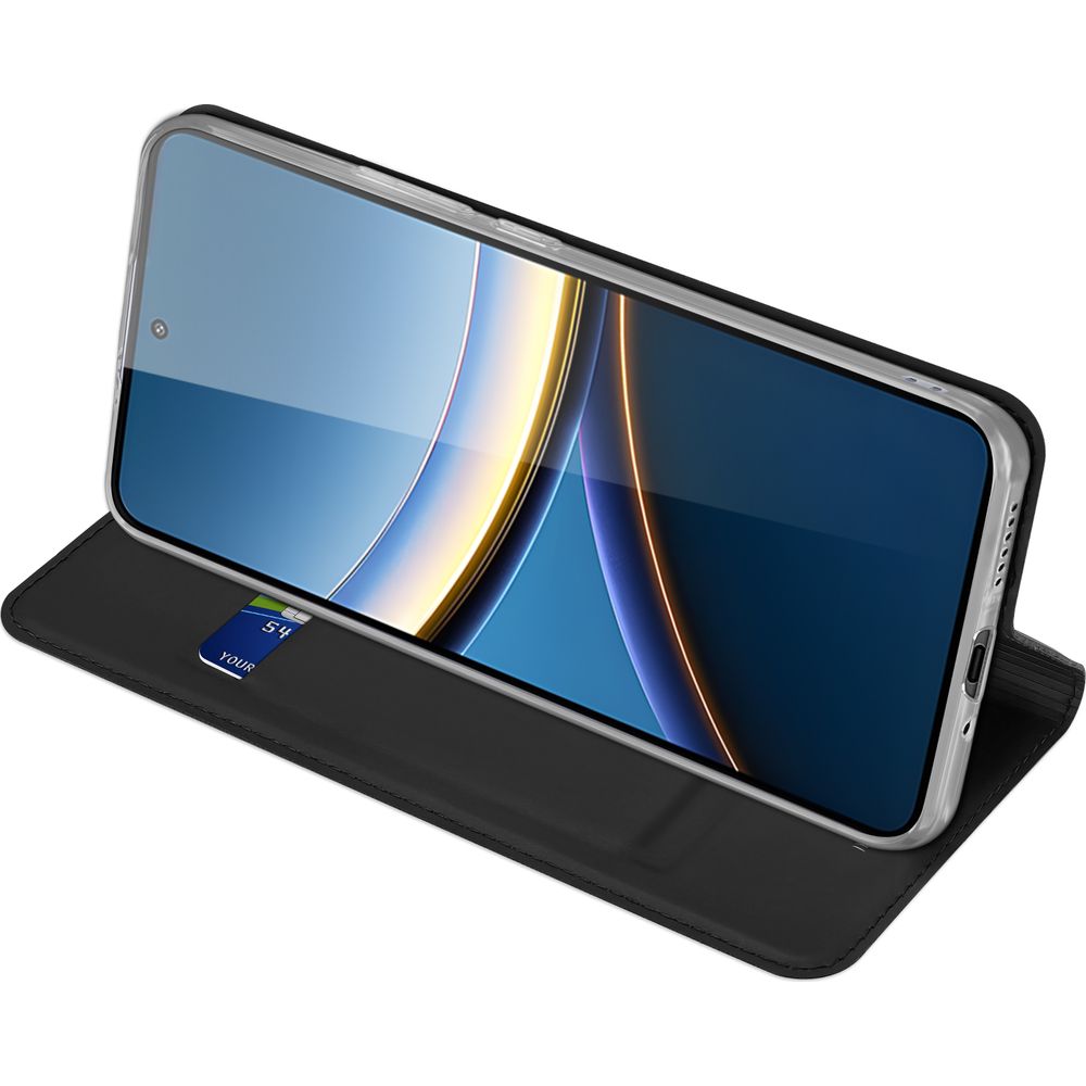 Handyhülle mit Klappe für Xiaomi POCO F7 Pro, Dux Ducis Skin Pro, Schwarz
