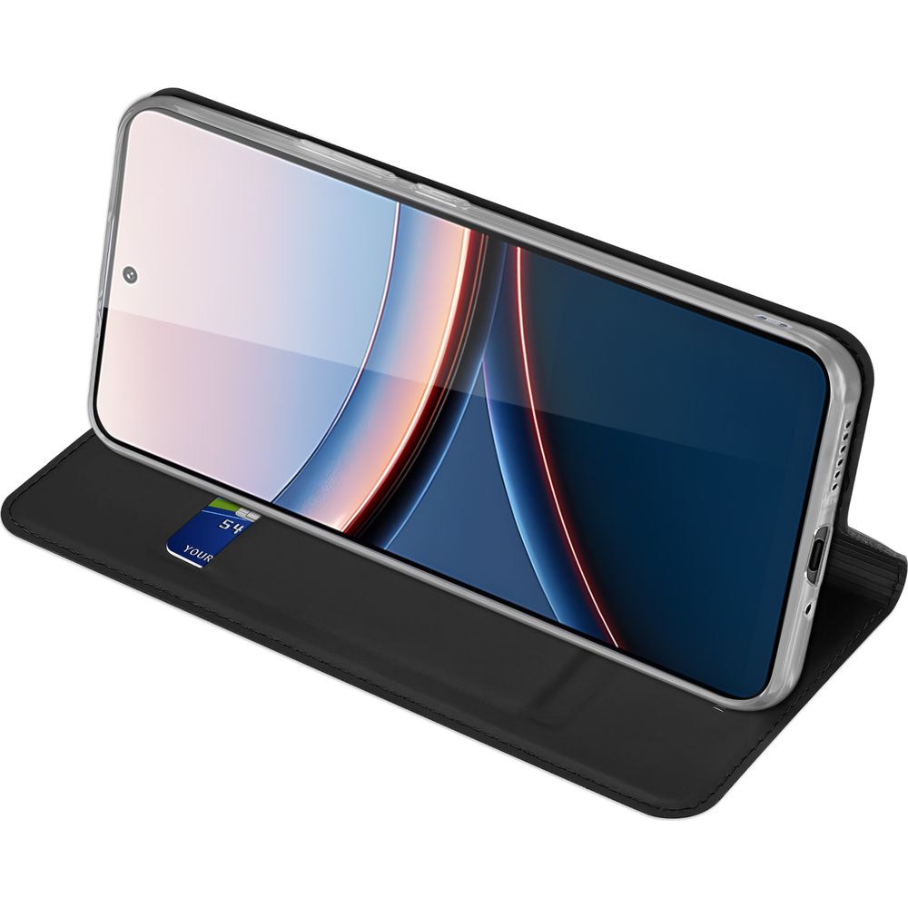 Handyhülle mit Klappe für Xiaomi POCO F7 Ultra, Dux Ducis Skin Pro, Schwarz