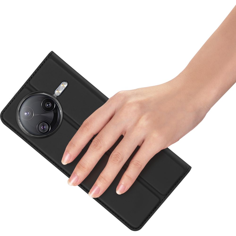 Handyhülle mit Klappe für Xiaomi POCO F7 Ultra, Dux Ducis Skin Pro, Schwarz