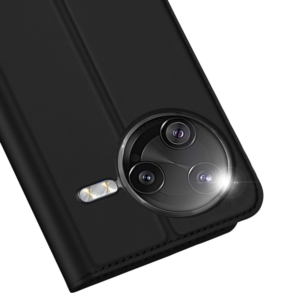 Handyhülle mit Klappe für Xiaomi POCO F7 Ultra, Dux Ducis Skin Pro, Schwarz