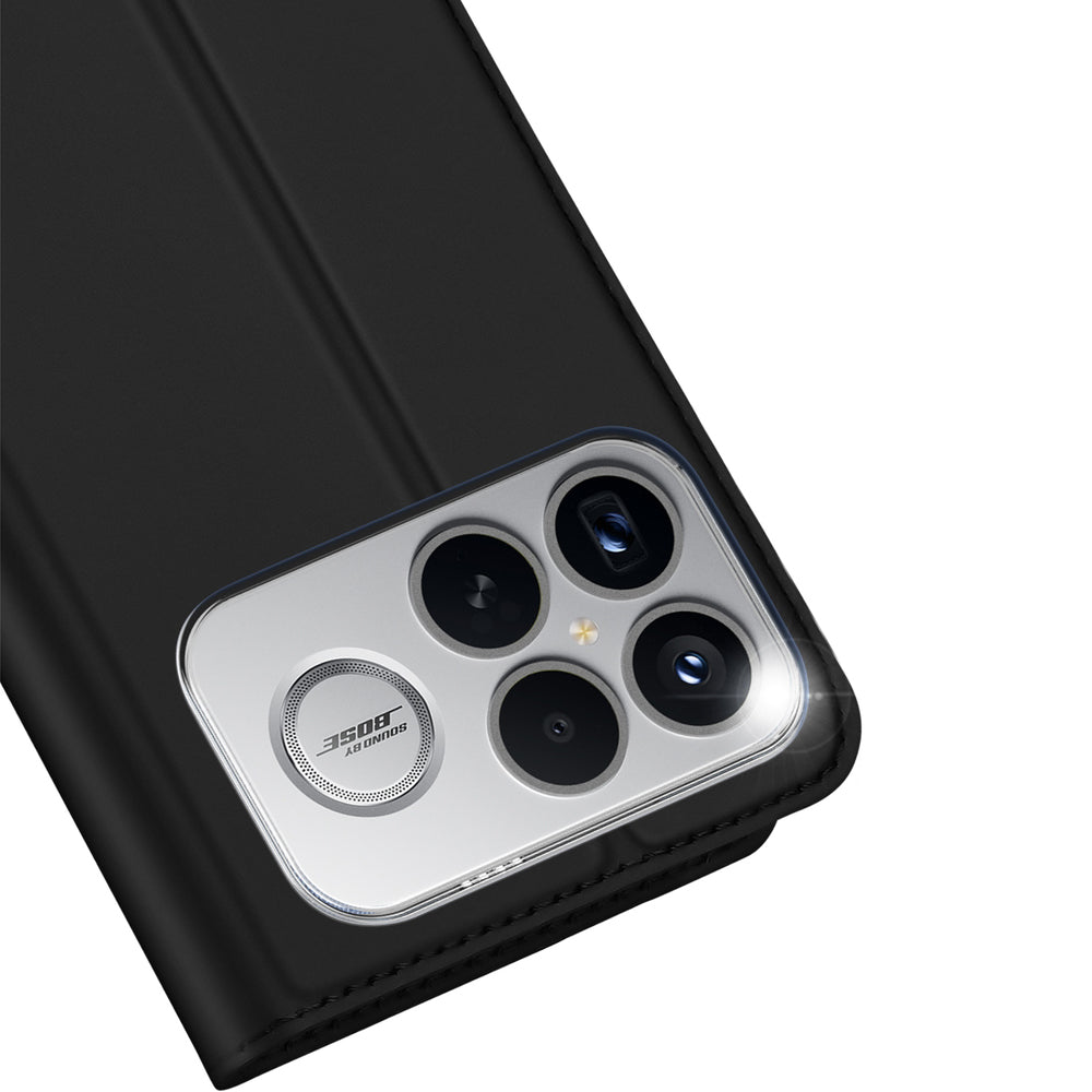 Handyhülle mit Klappe für Xiaomi POCO F8 Ultra, Dux Ducis Skin Pro, Schwarz
