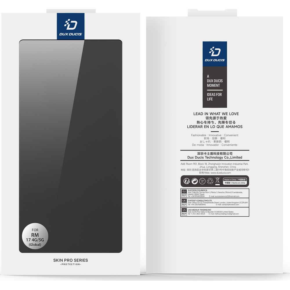 Handyhülle mit Klappe für Xiaomi Redmi 17 4G/5G, Dux Ducis Skin Pro, Schwarz (12/12)