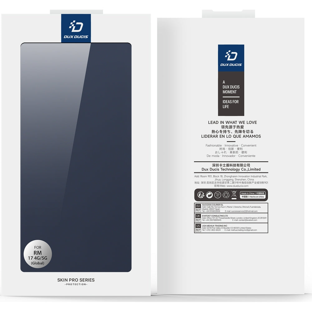 Handyhülle mit Klappe für Xiaomi Redmi 17 4G/5G, Dux Ducis Skin Pro, Dunkelblau (10/12)