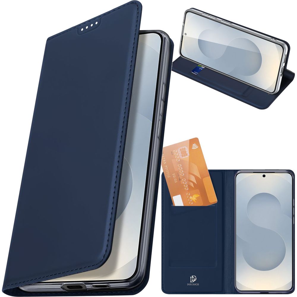 Handyhülle mit Klappe für Galaxy S26 Plus, Dux Ducis Skin Pro, Dunkelblau