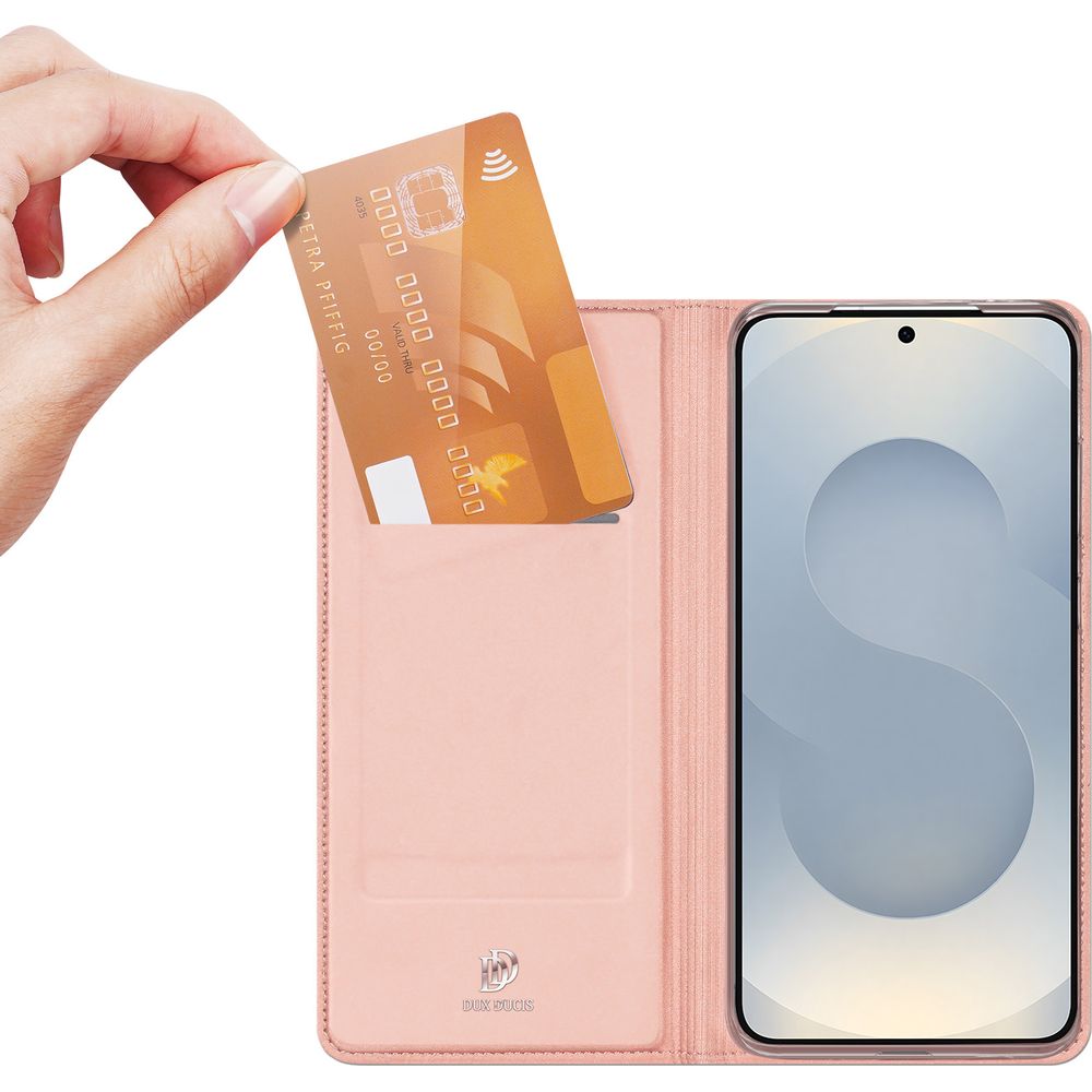 Handyhülle mit Klappe für Galaxy S26 Plus, Dux Ducis Skin Pro, Rosa
