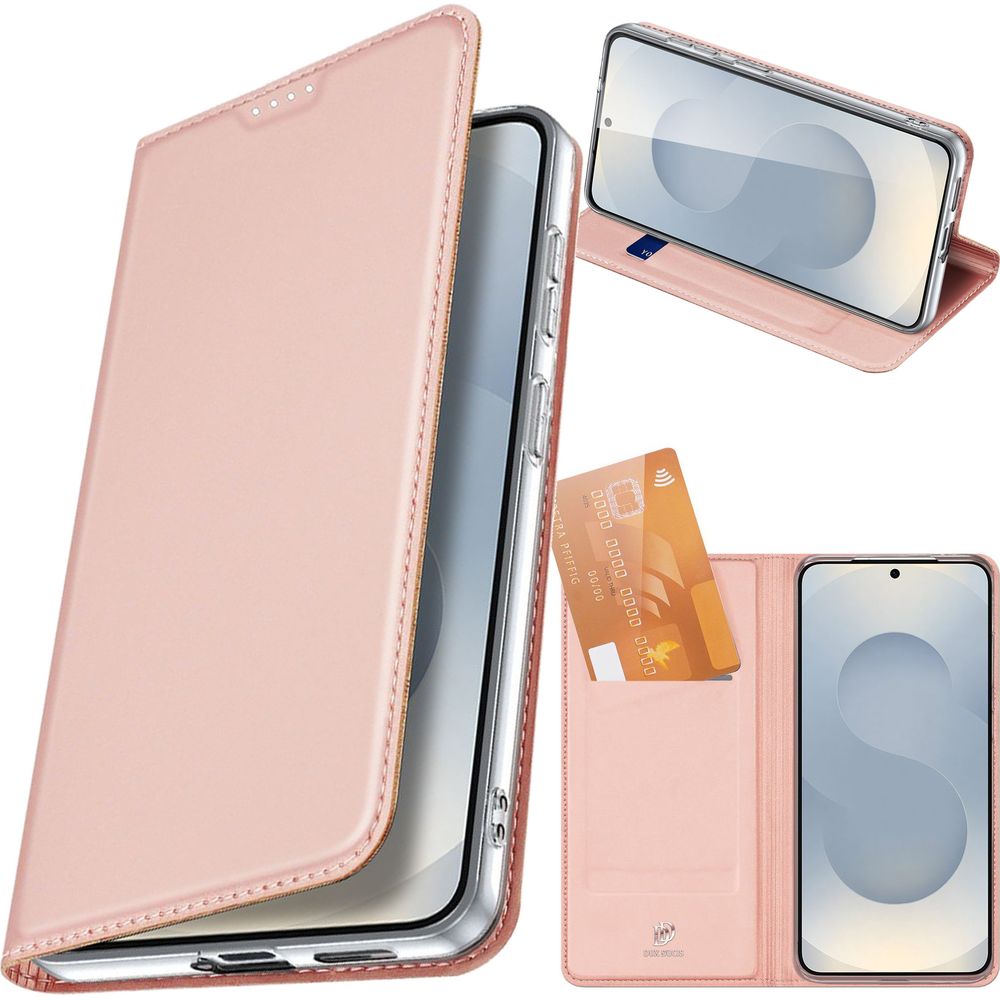 Handyhülle mit Klappe für Galaxy S26 Plus, Dux Ducis Skin Pro, Rosa