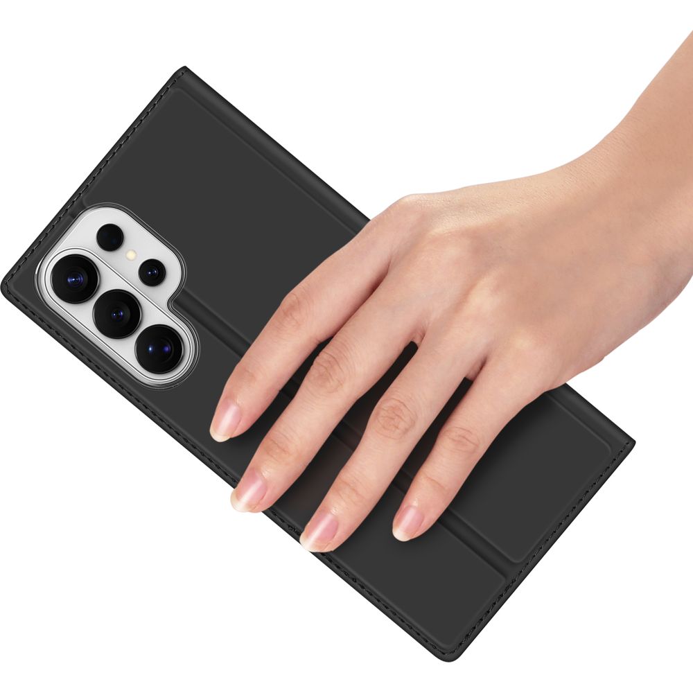 Handyhülle mit Klappe für Galaxy S26 Ultra, Dux Ducis Skin Pro, Schwarz