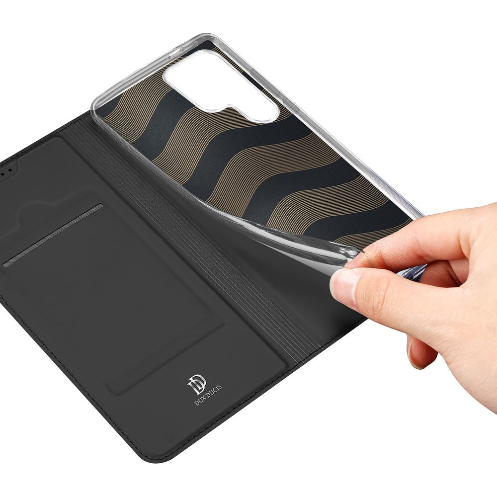 Handyhülle mit Klappe für Galaxy S26 Ultra, Dux Ducis Skin Pro, Schwarz